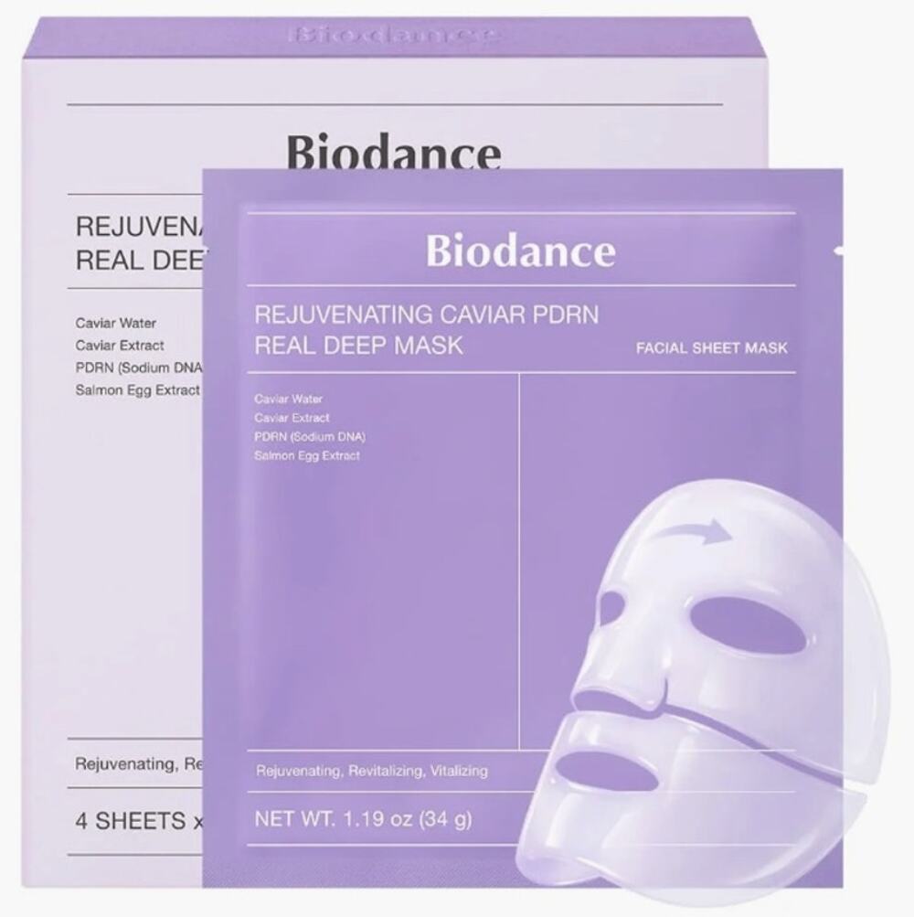 Biodance Rejuvenating Caviar PDRN Real Deep Mask 4ct 1.19 oz.(34g)
